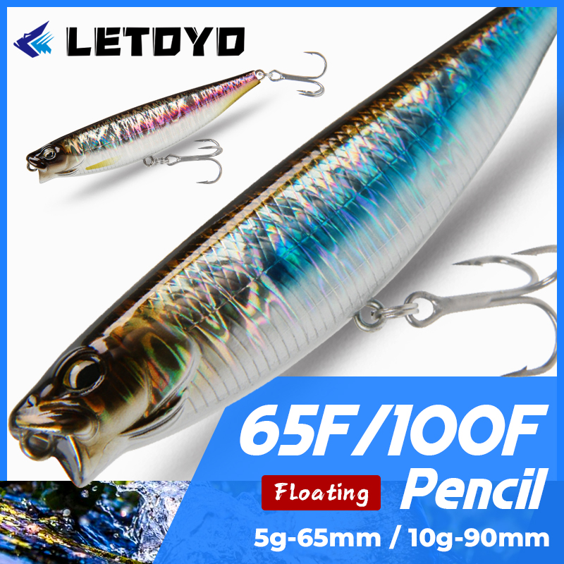 Fishing Lure Topwater - LETOYO 65Mm 5G/90มม.10G พื้นผิวเหยื่อตกปลา Topwater สุนัข