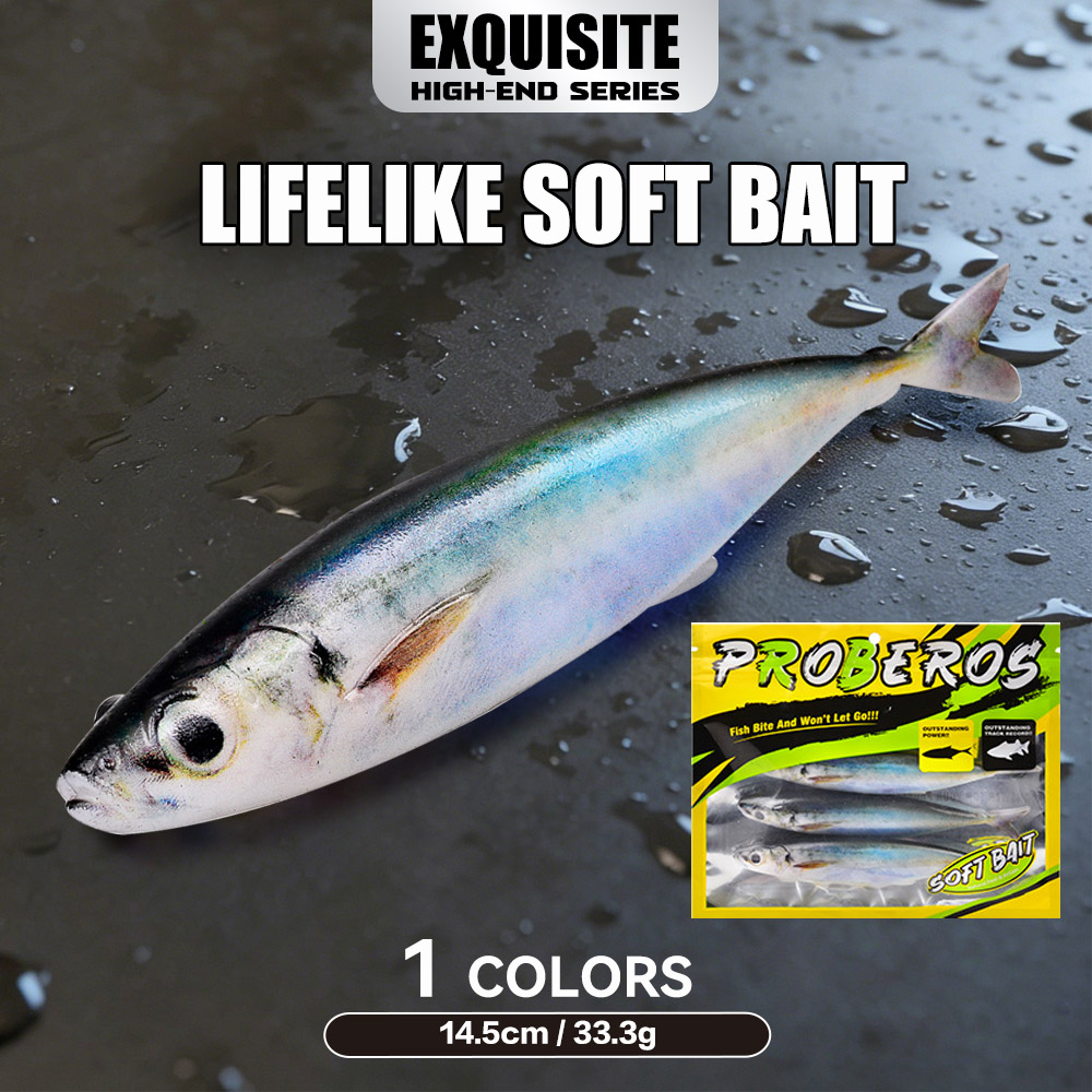 Fishing Lure Buzzbait - เหยื่อปลอมแบบนิ่มเหมือนจริง 3 ชิ้น/ถุง ขนาด 14.5 ซม.