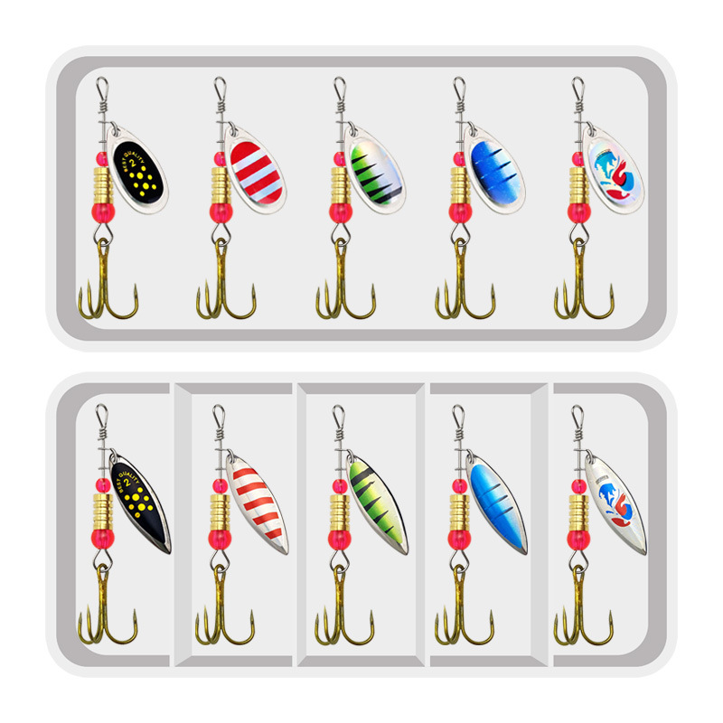 Fishing Lure Spinnerbait - ตกปลา Lure Spinner หมุนช้อน 10 ชิ้น