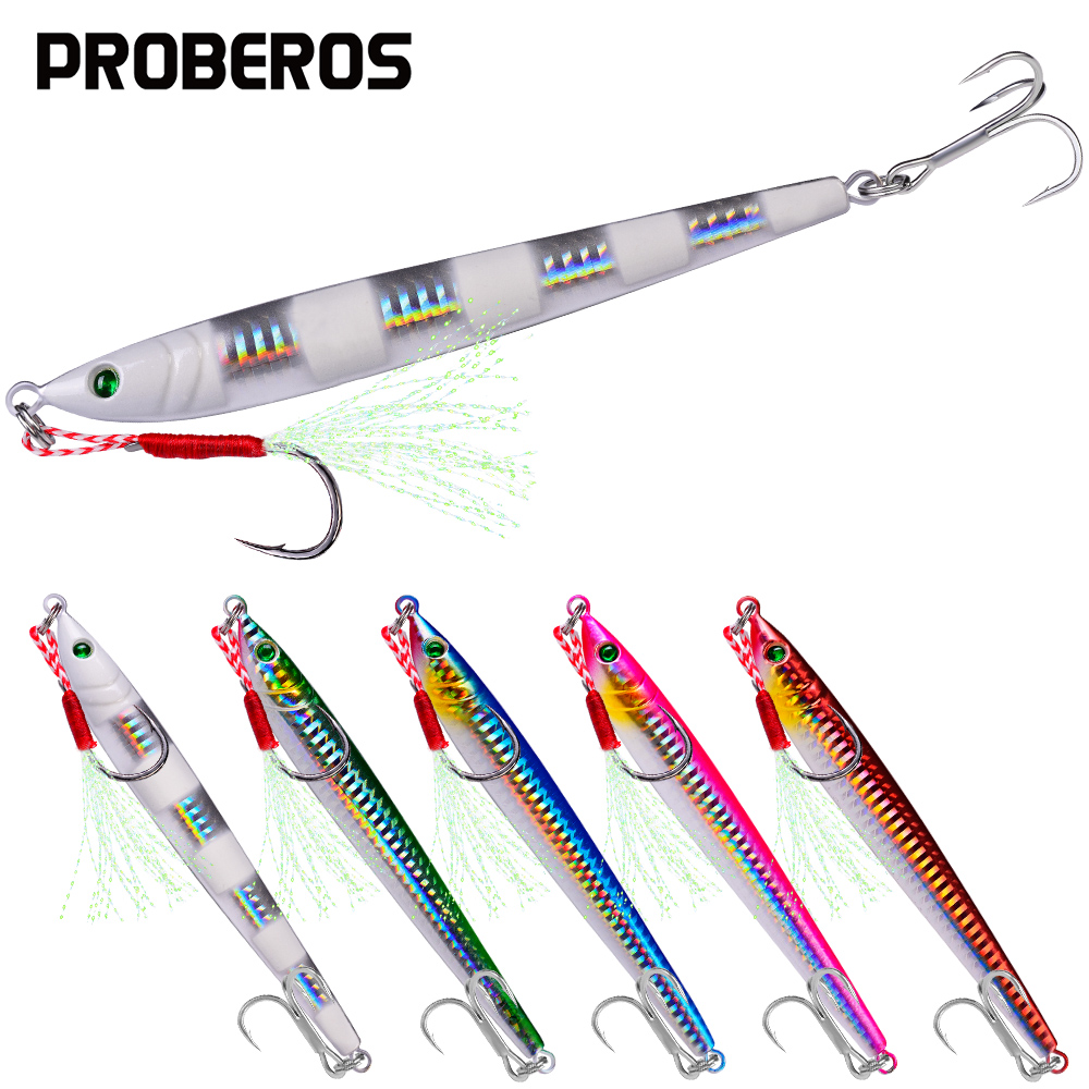 Fishing Lure Swimbait - เหยื่อตกปลาทะเล PROBEROS 1 ชิ้น เหยื่อจิ๊กโลหะ น้ำหนัก