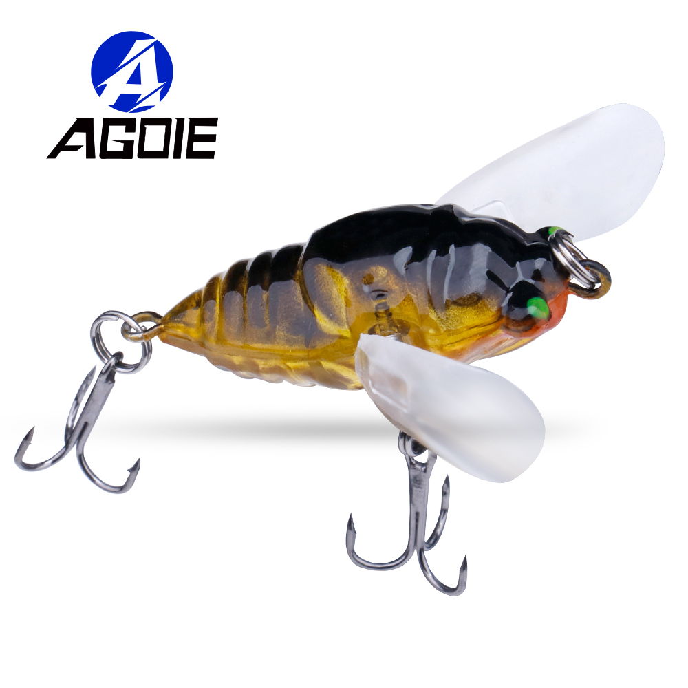 Fishing Lure Topwater - Agoie 6.5g 5cm Topwater เหยื่อปลอม, เหยื่อปลอมมีปีกเหยื่อล่อปลาเข้มเรืองแสงเหมือนจริง