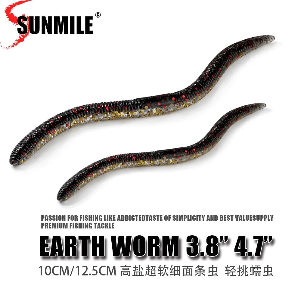Fishing Lure Soft Plastic - SUNMILE ตกปลา Lure10cm12.5cm Senko Worm Neko