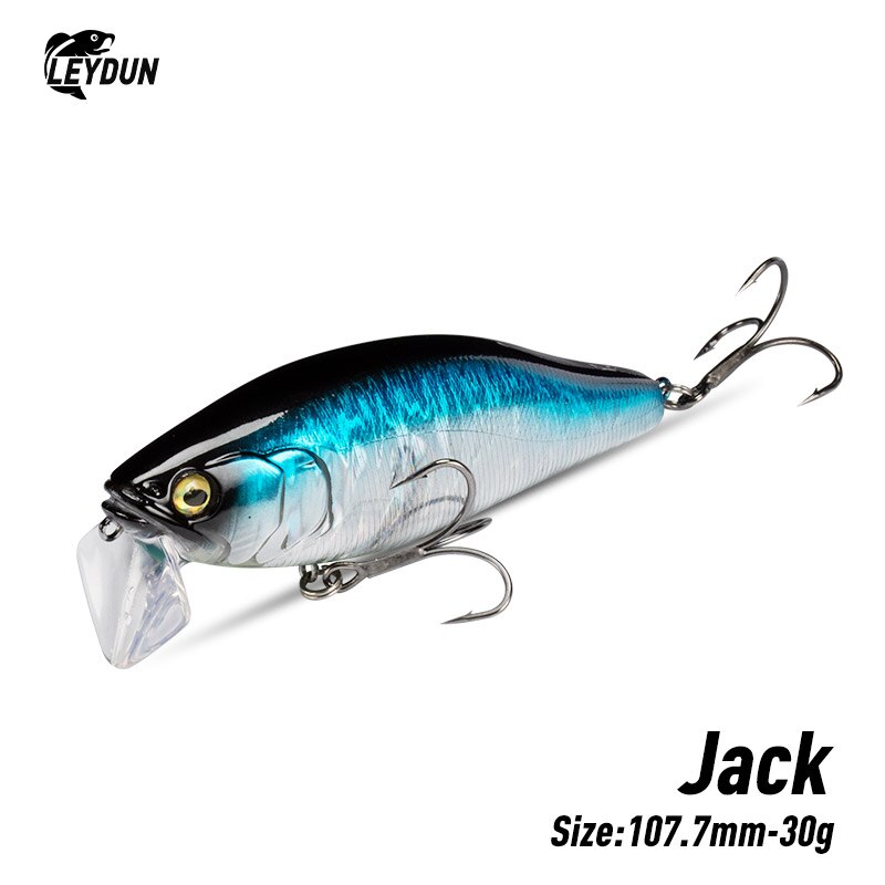 Fishing Lure Spinnerbait - I-JACK Minnowเหยื่อตกปลา107.7Mm 30Gลอยว่ายน้ําคุณภาพสูงHardเหยื่อเสียงระบบWobblersสําหรับBass Pike