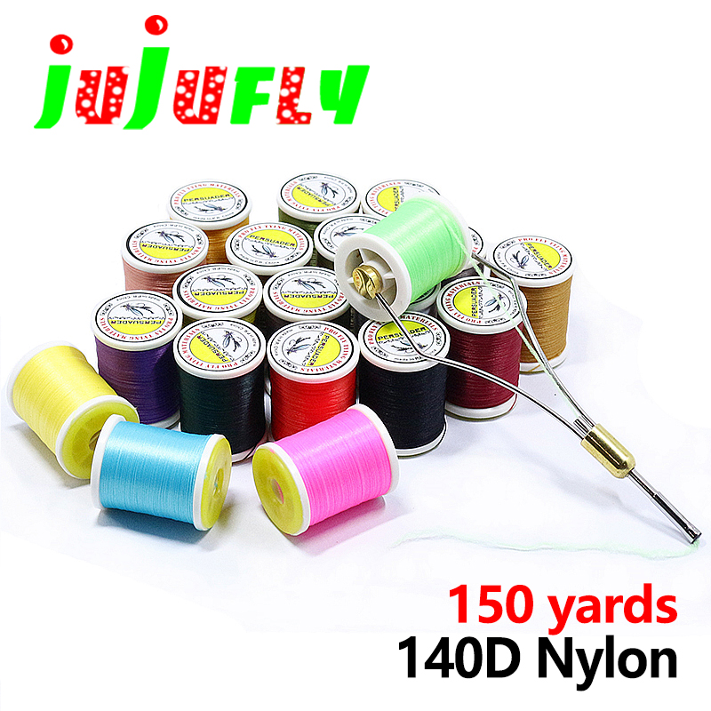 Fishing Lure Popper - ไหมไนลอน Jujufly 150 หลา/ม้วน 140D สำหรับผูกตัวเบ็ดตกปลาแบบ