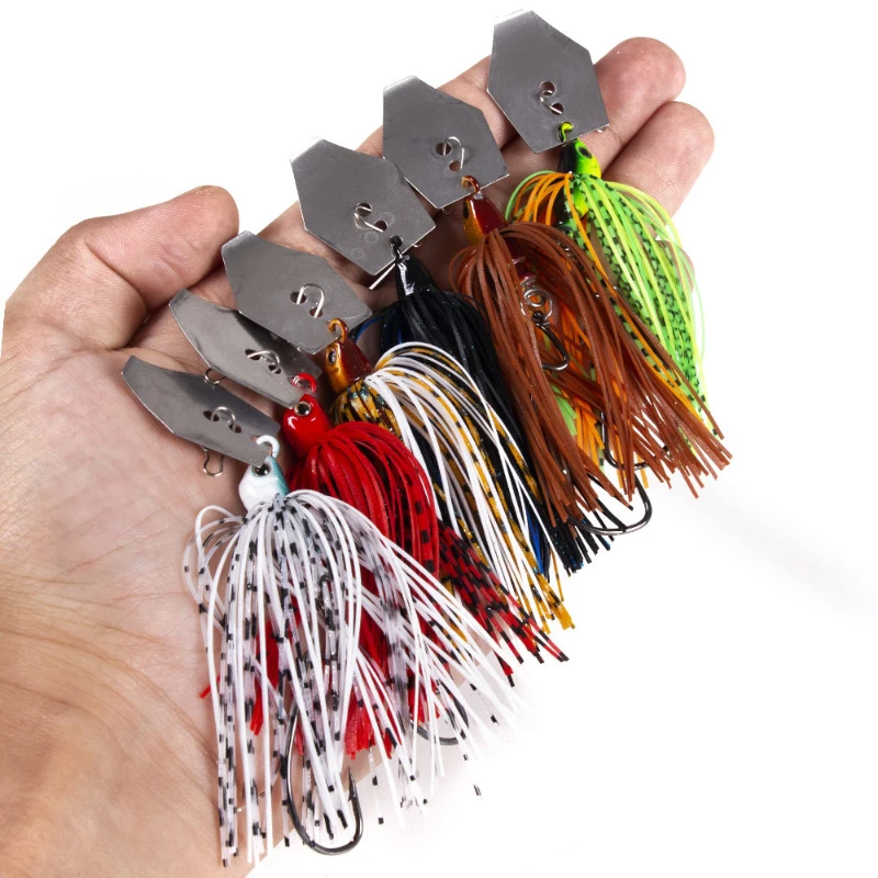 Fishing Lure Spinnerbait - 6 ชิ้น/เซ็ต Chatterbait เหยื่อตกปลาชุด Spinner เหยื่อตกปลา