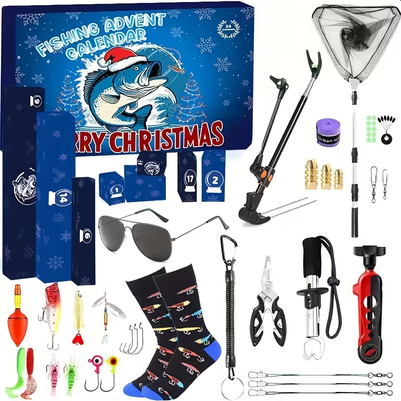 Fishing Lure Accessories - ปฏิทินตกปลาปี 2025 สำหรับผู้ชาย อุปกรณ์ตกปลา 24 วัน