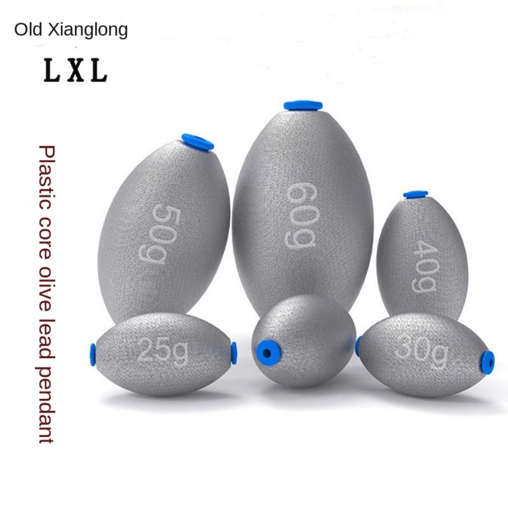 Fishing Lure Accessories - ตะกั่วตกปลารูปมะกอกพร้อมปลั๊กพลาสติก5ชิ้นเหยื่อตะกั่วนำน้ำหนัก3G-40g