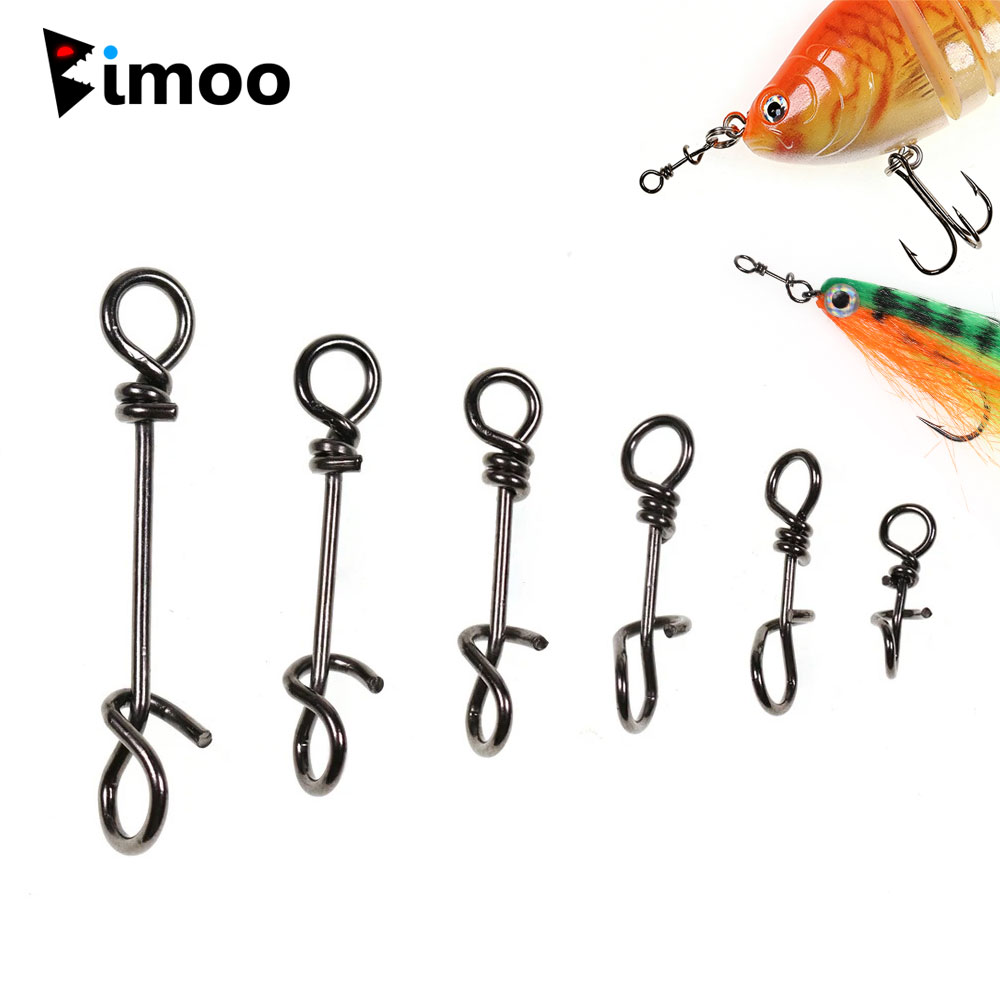Fishing Lure Accessories - บีมู ชุดอุปกรณ์ตกปลา 50 ชิ้น ตัวล็อคสปริงสแตนเลสแบบปลดเร็ว สำหรับเชื่อมต่อสายเอ็นตกปลา