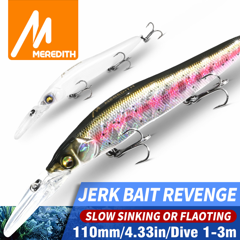 Fishing Lure Jerkbait - เหยื่อตกปลา MEREDITH Minnow Wobbler ขนาด 110