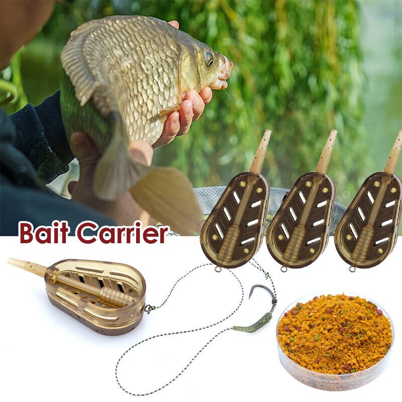 Fishing Lure Making Kit - 5 ชิ้นฝัง Feeder สําหรับตกปลาอินไลน์ปลาคาร์พตกปลา Feeder Alloy