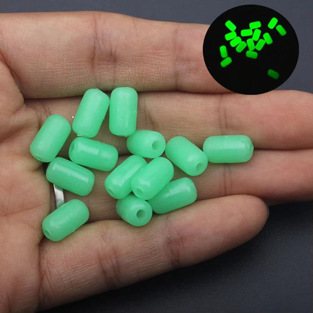 Fishing Lure Making Kit - 100 ชิ้น/ถุงตกปลาส่องสว่างลอยลูกปัดยาง GLOW In The Dark