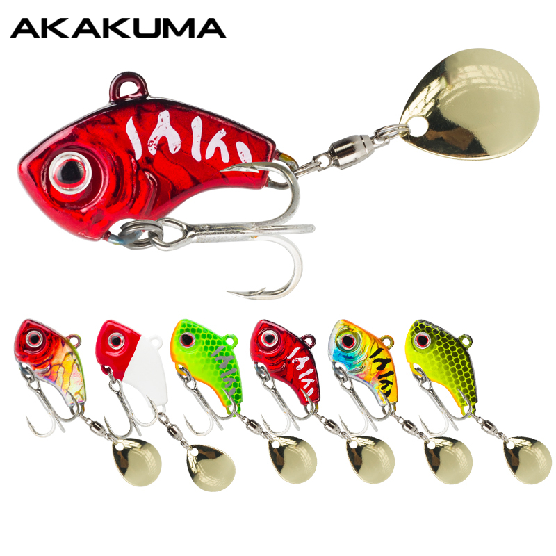 Fishing Lure Spinnerbait - เหยื่อตกปลาโลหะหมุนได้ 6 ชิ้น ขนาด 5 กรัม/7