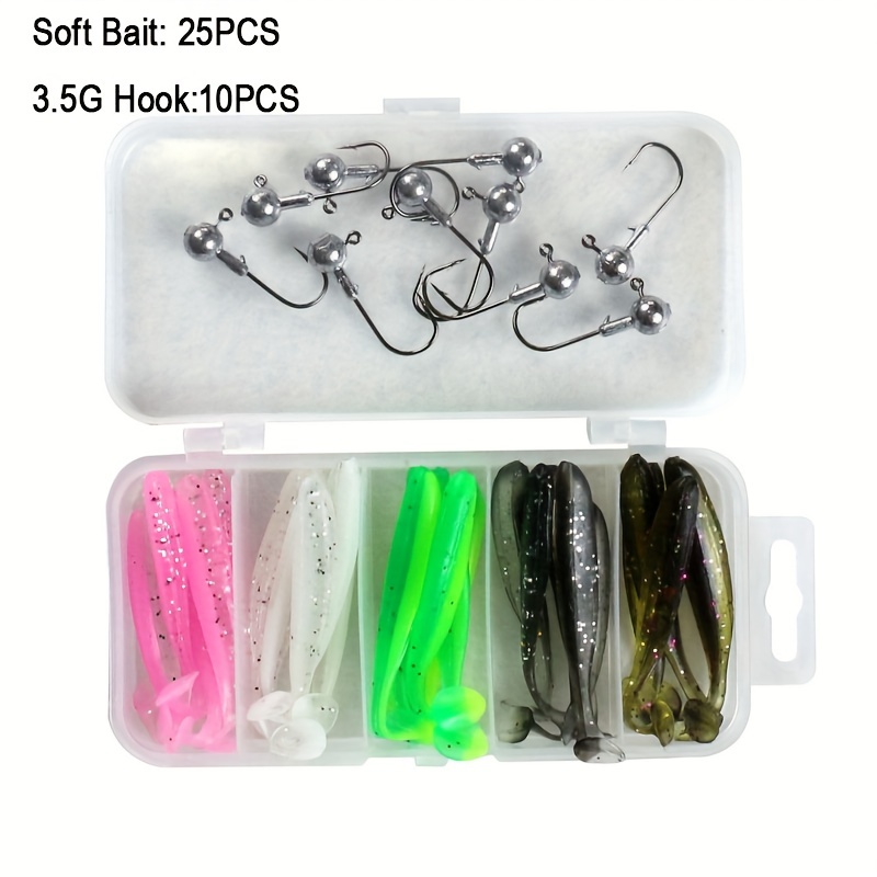 ชุดเหยื่อตกปลาเหยื่ออ่อน 35 ชิ - Fishing Lure Soft Plastic บทวิจารณ์และราคา