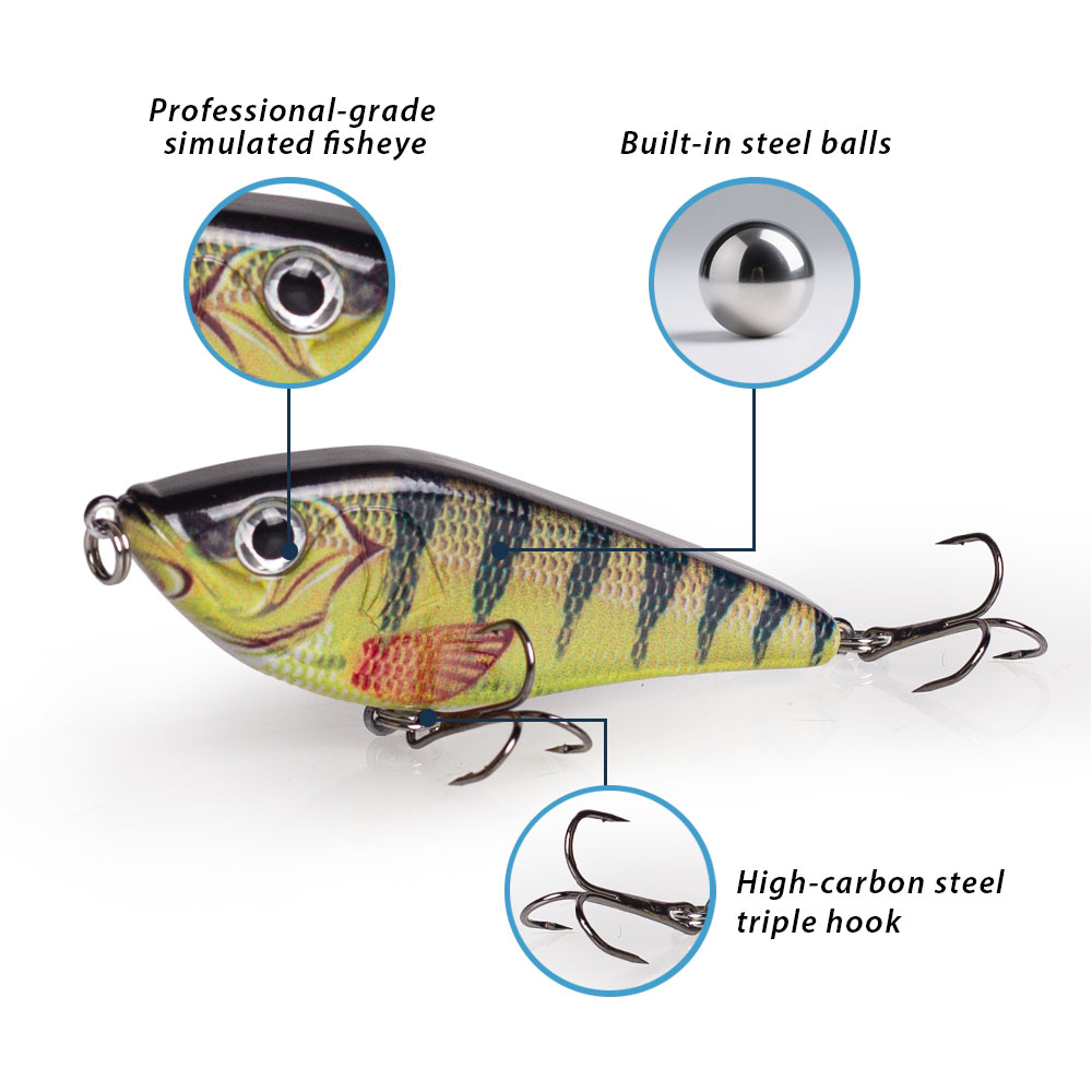 เหยื่อตกปลาแบบเจอร์คเบท ขนาด 8 - Fishing Lure Jerkbait บทวิจารณ์และราคา