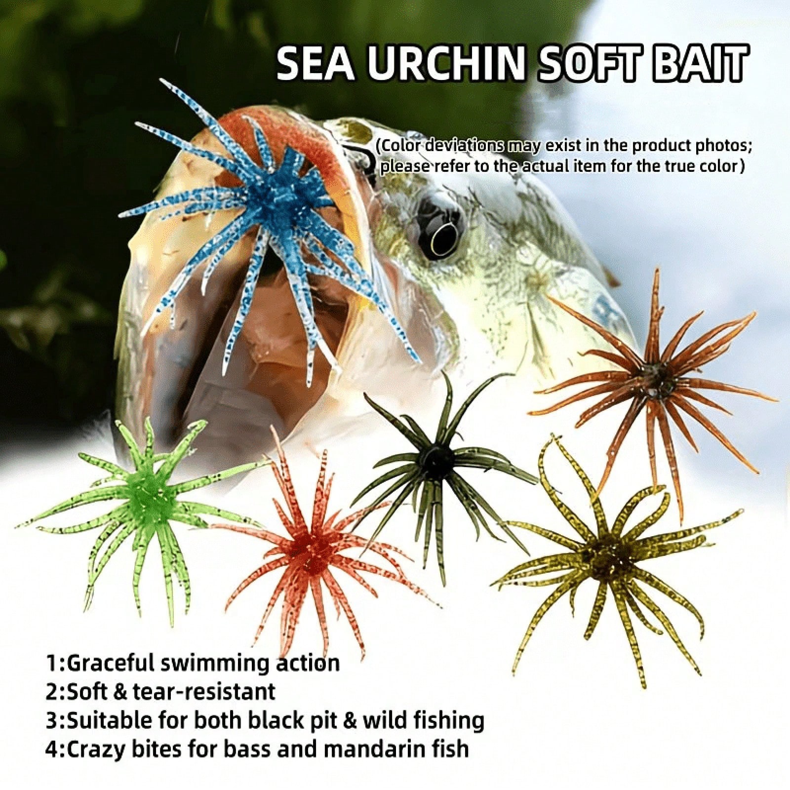 เหยื่อตกปลาเม่นทะเลแบบนิ่ม 6 ช - Fishing Lure Topwater บทวิจารณ์และราคา
