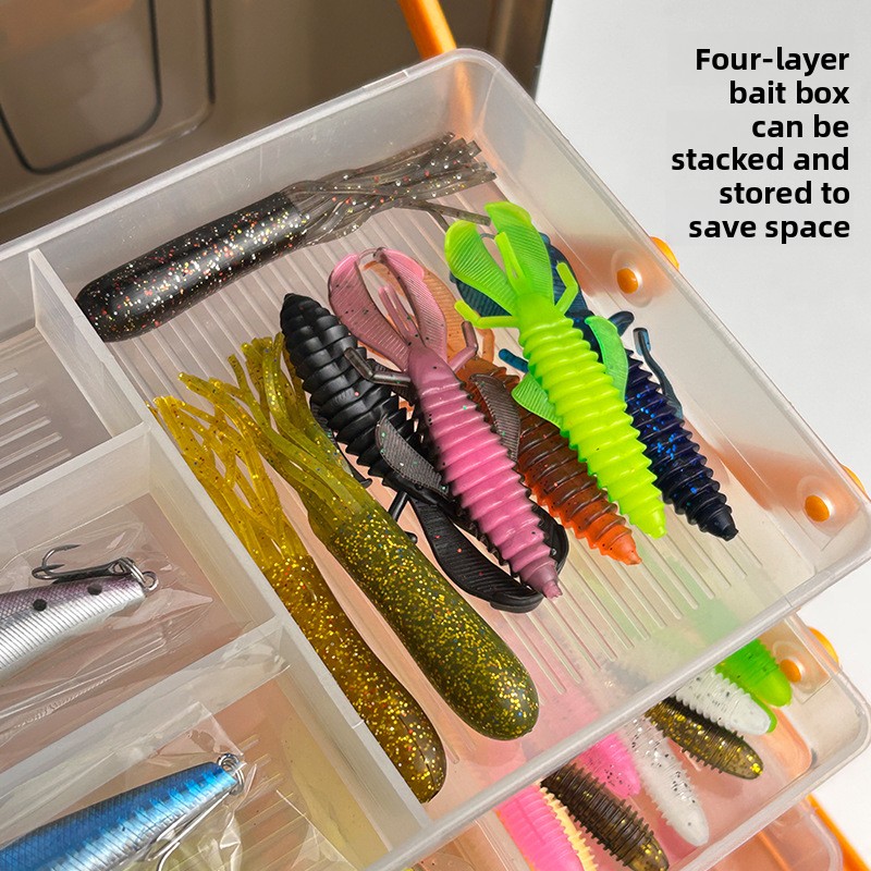 ชุดอุปกรณ์ตกปลาแบบนุ่ม 4 ชั้น  - Fishing Lure Box บทวิจารณ์และราคา