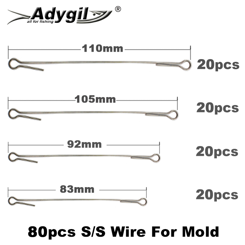 Adygil DIY ตกปลา 80 PCS S/S สำ - Fishing Lure Jig บทวิจารณ์และราคา