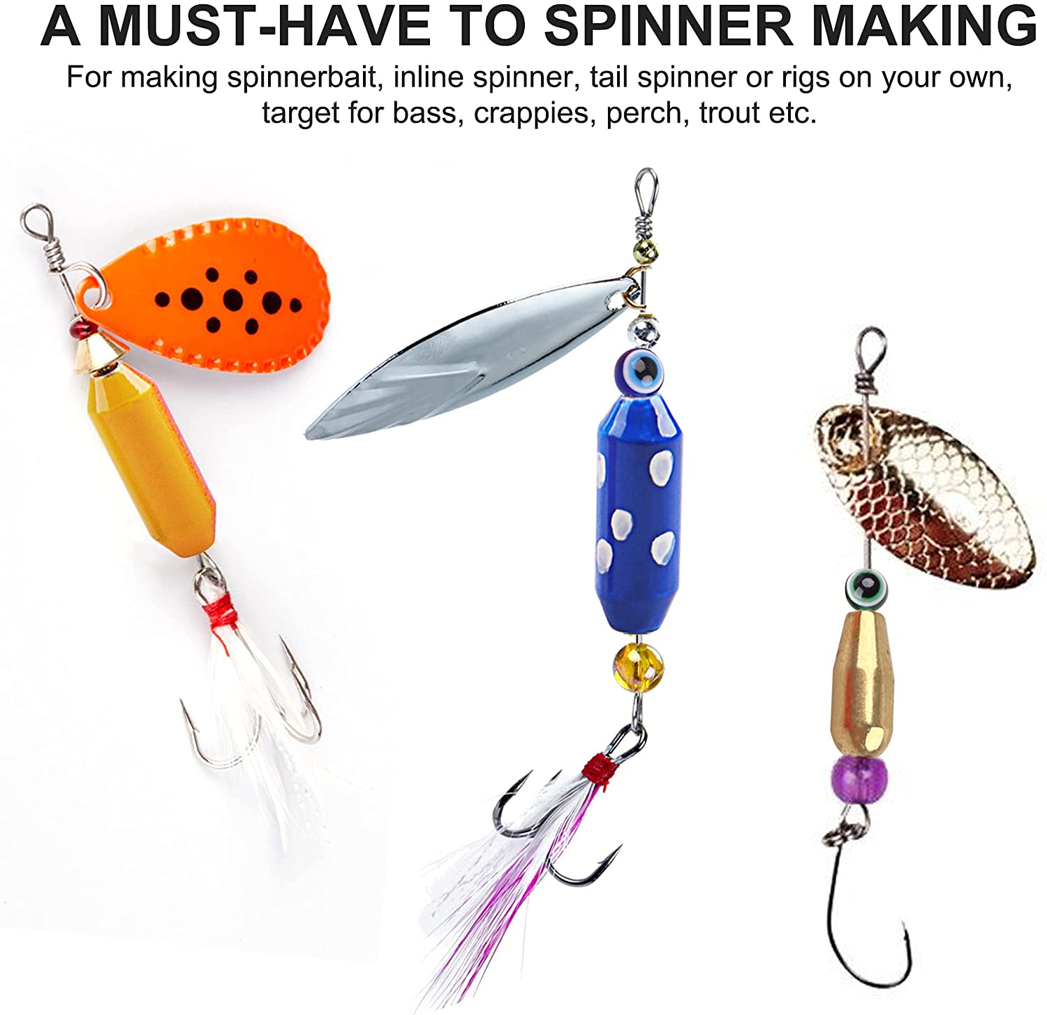 10Pcs ตกปลาทองเหลือง Spinner ล - Fishing Lure Spinnerbait บทวิจารณ์และราคา