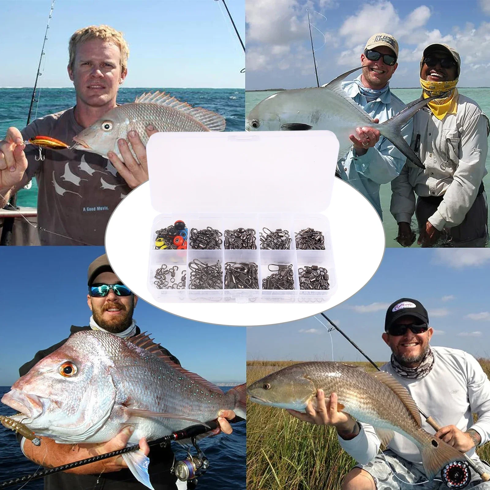 ชุดอุปกรณ์เชื่อมต่อแบบหมุนสำหร - Fishing Lure Box บทวิจารณ์และราคา