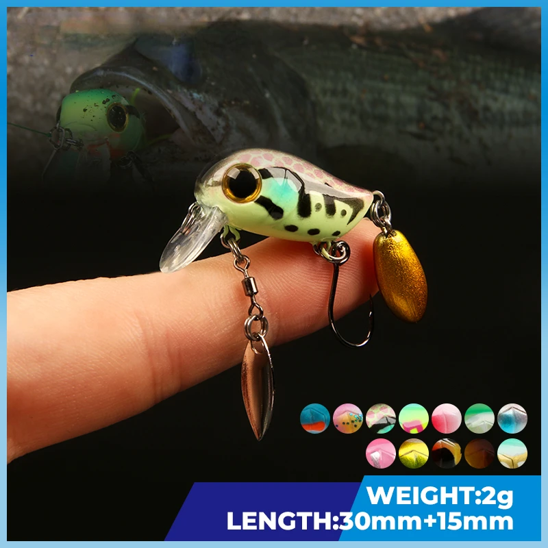 ลอย Micro Crankbaits 30mm2g พื - Fishing Lure Crankbait บทวิจารณ์และราคา