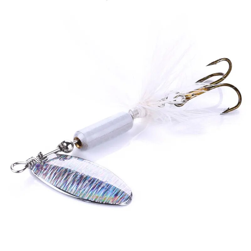 โลหะ VIB Lures 1PCS 3.5g Feath - Fishing Lure Spoon บทวิจารณ์และราคา