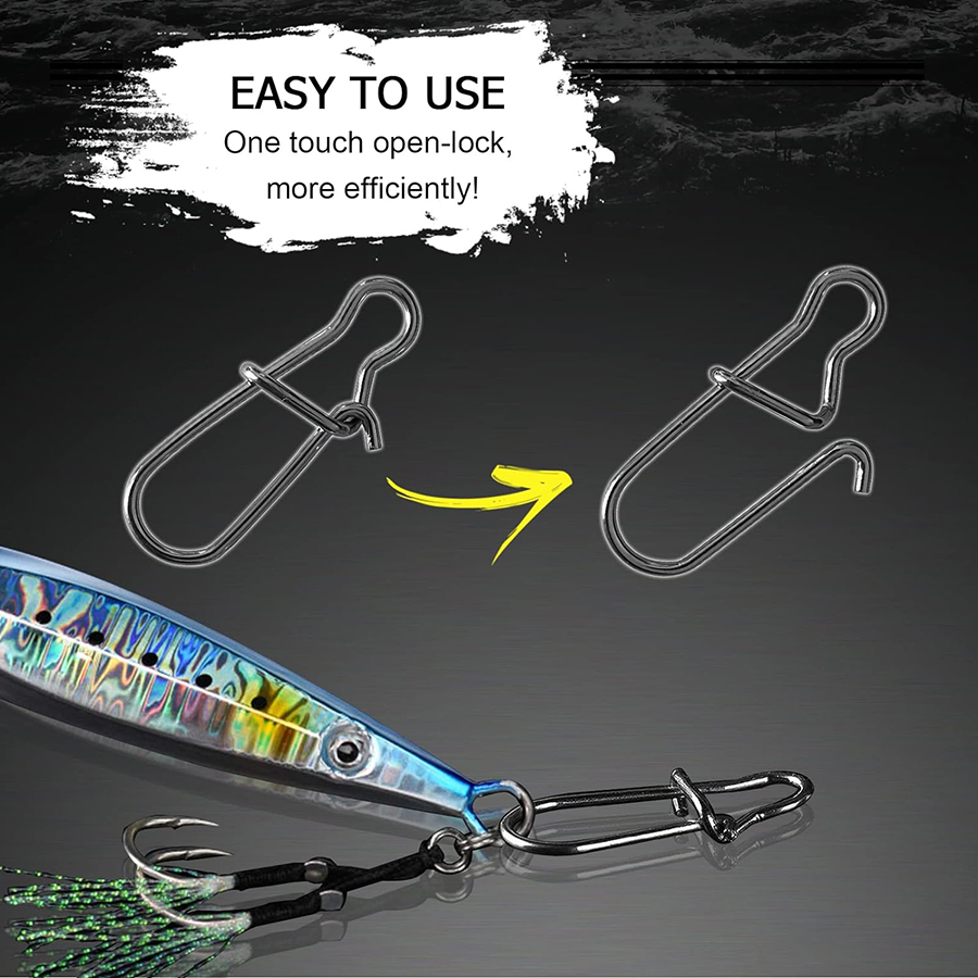 50 ชิ้น Crankbait Snaps สแตนเล - Fishing Lure Crankbait บทวิจารณ์และราคา