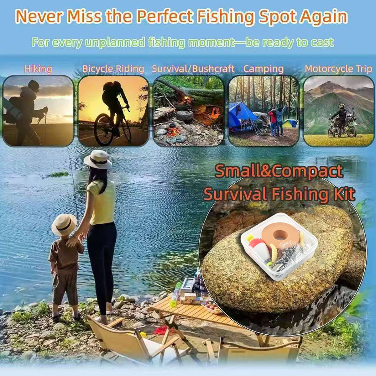 ชุดอุปกรณ์ตกปลาฉุกเฉินแบบพกพา， - Fishing Lure Box บทวิจารณ์และราคา