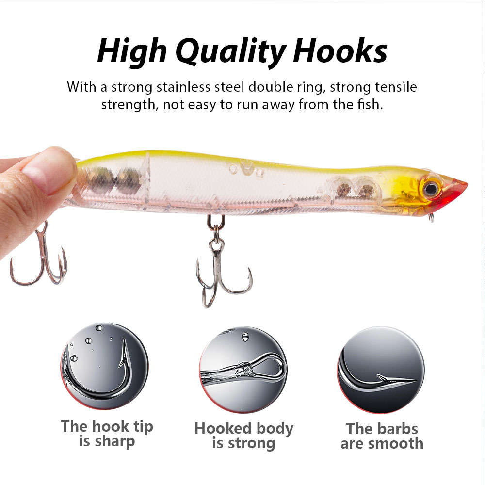 เหยื่อปลอมแบบลอยน้ำ ขนาด 120 ม - Fishing Lure Popper บทวิจารณ์และราคา