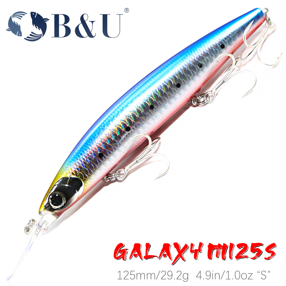B & U 125mm Sinking Minnow เหย - Fishing Lure Jerkbait บทวิจารณ์และราคา