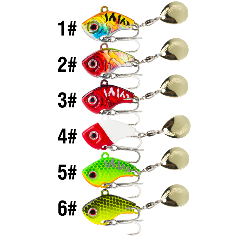 เหยื่อตกปลาโลหะหมุนได้ 6 ชิ้น  - Fishing Lure Spinnerbait บทวิจารณ์และราคา